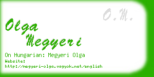 olga megyeri business card